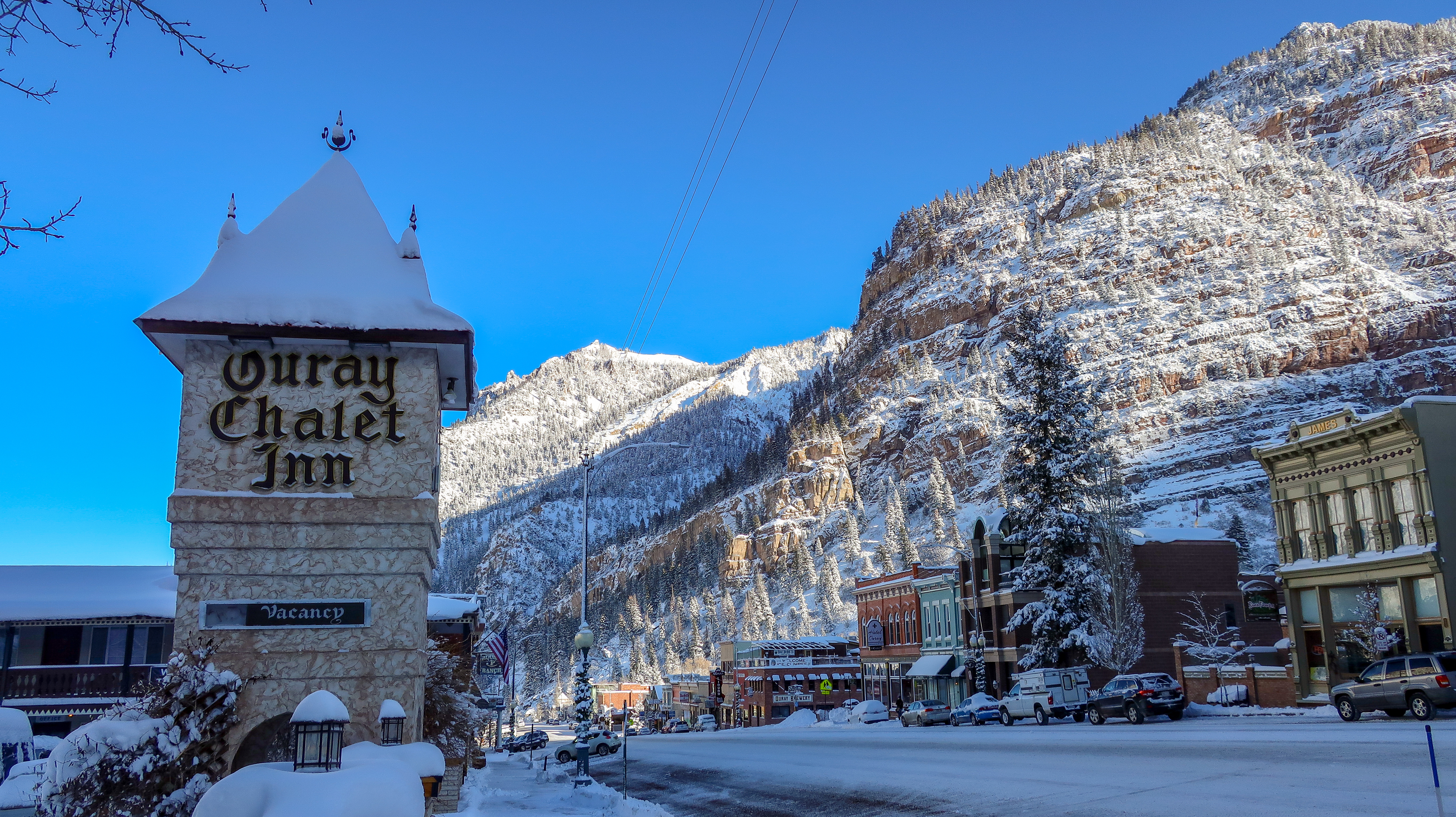 The Ouray Chalet Inn on Main Street in Ouray, Colorado has been owned by Lora Slawitschka's family since the 1970s. Photo by Laura Cardon.